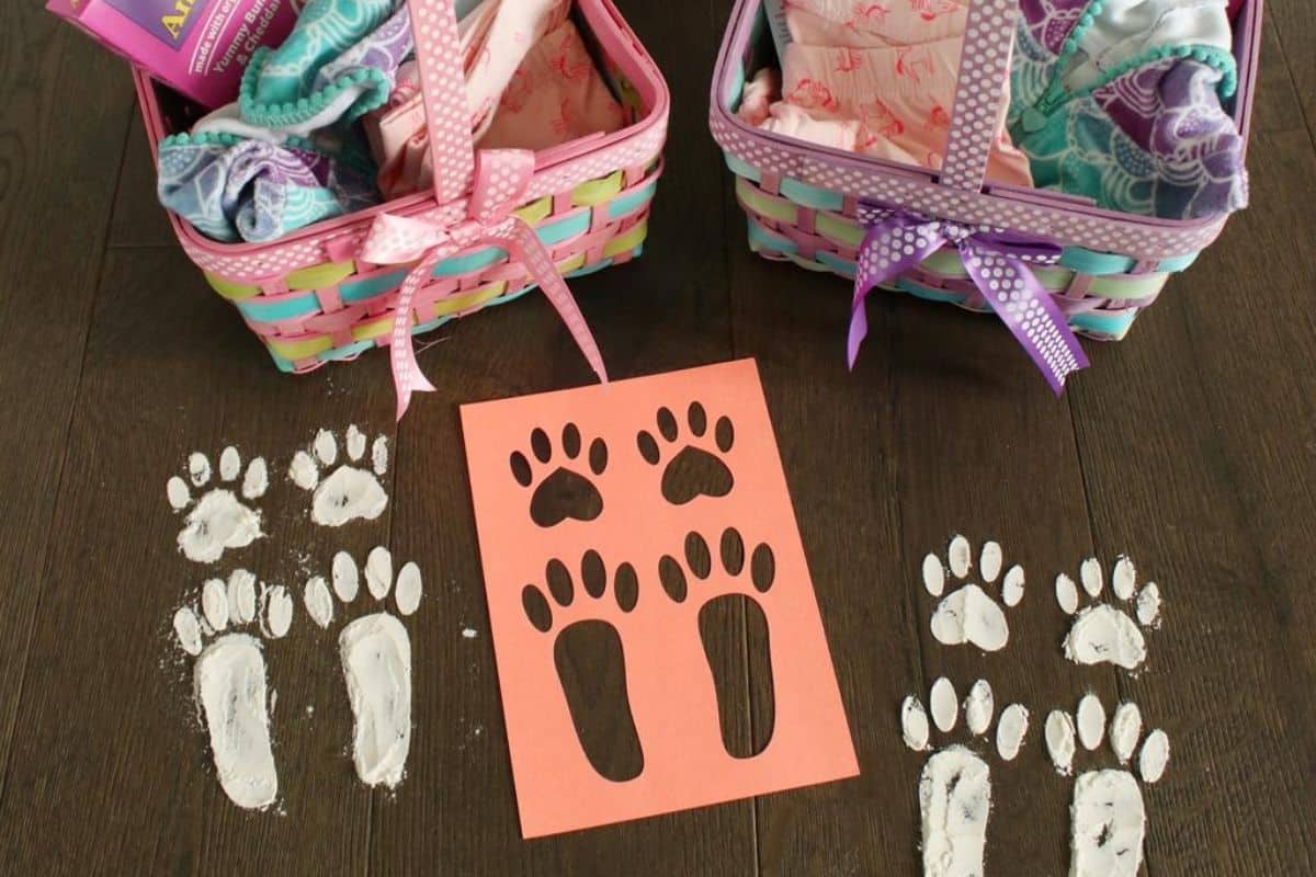 Easter Bunny Footprints Stencil Final