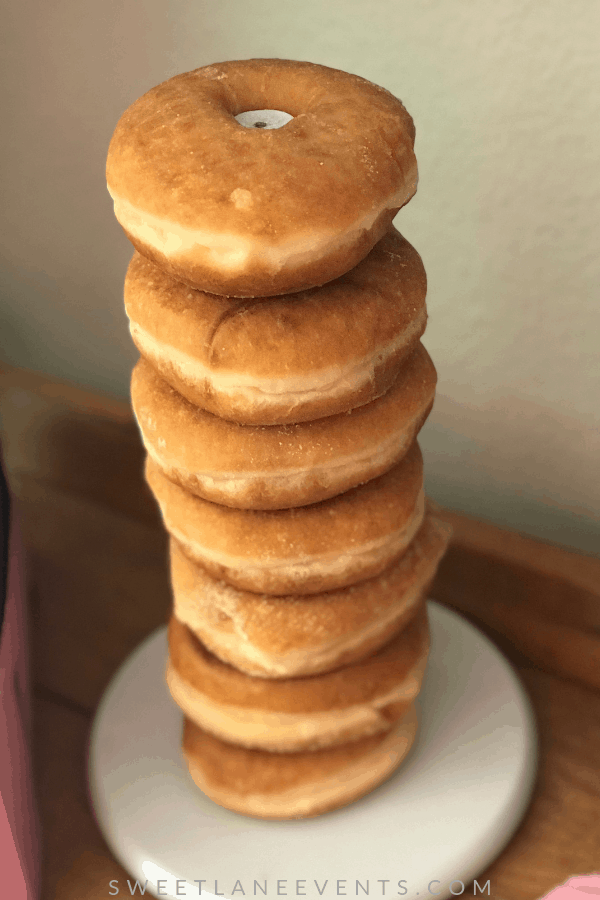 donut stacking diy paper towel holder stand 