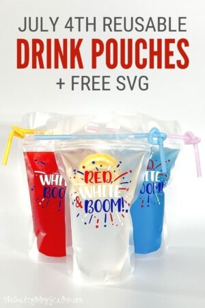 4th of July Reusable Drink Pouches and Free SVG - Crafty Blog Stalker