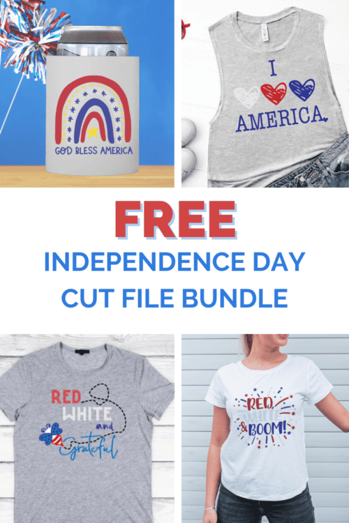 collage image of 4  Cut Files for Independence Day