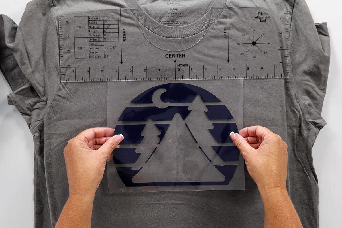 centering the design on a shirt