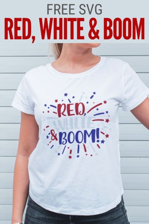 Title image for Red White Boom SVG + 4  Cut Files for Independence Day