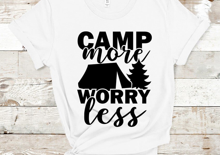 camp more worry less svg file
