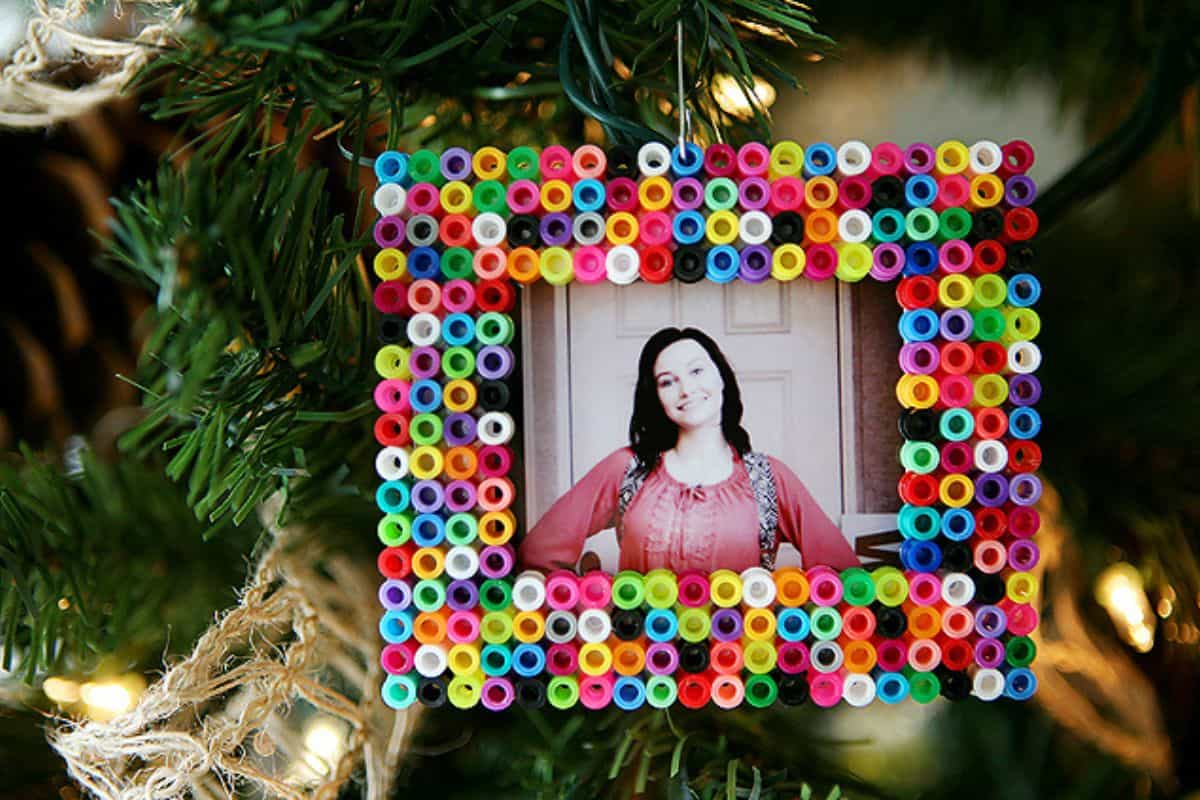 Perler Bead Ornament Frames.