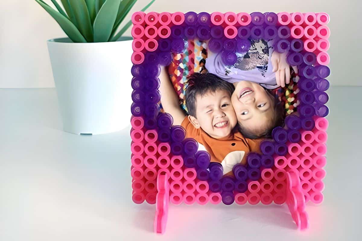 Perler Bead Picture Frame Heart.