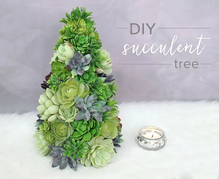 diy succulent tree flowers