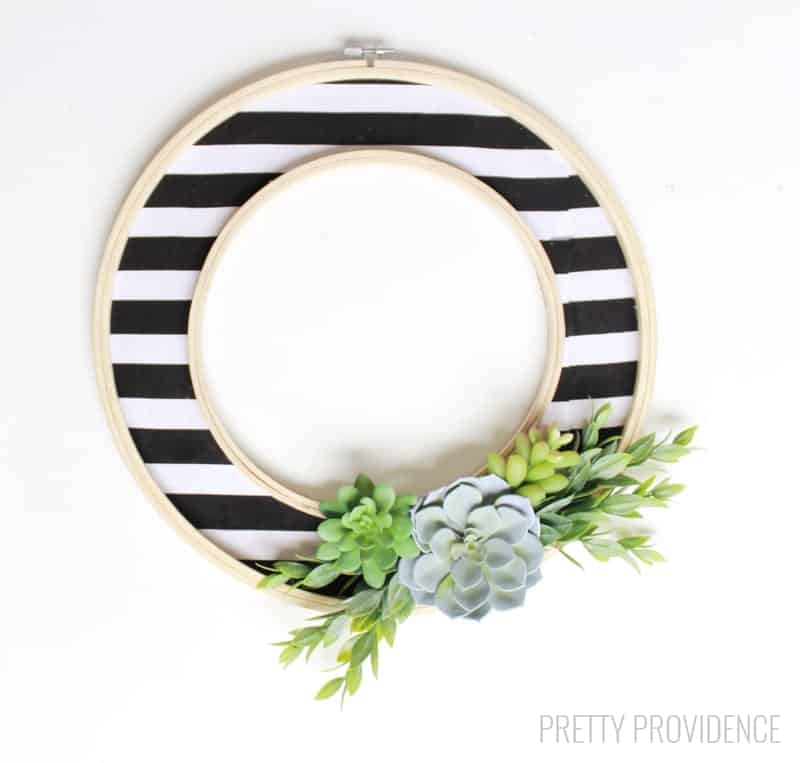 modern succulent wreath 