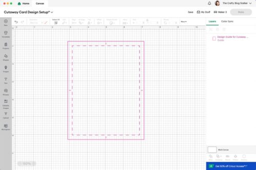 Make Cutaway Cards in Cricut Design Space - The Crafty Blog Stalker