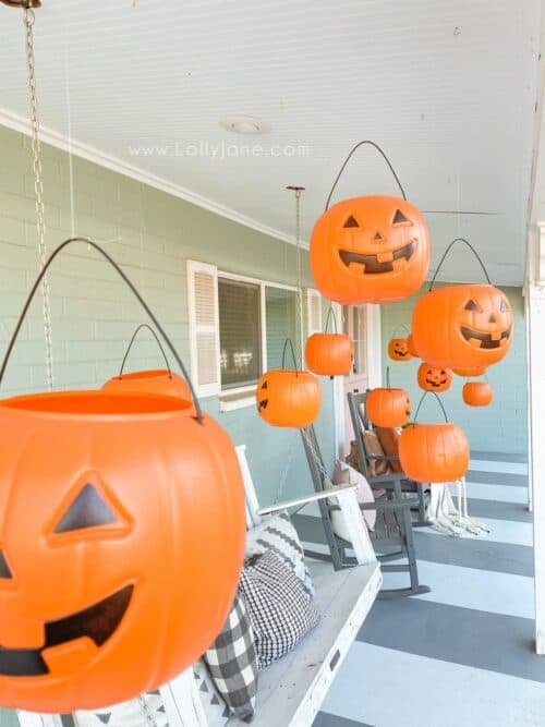 Hanging Pumpkins.