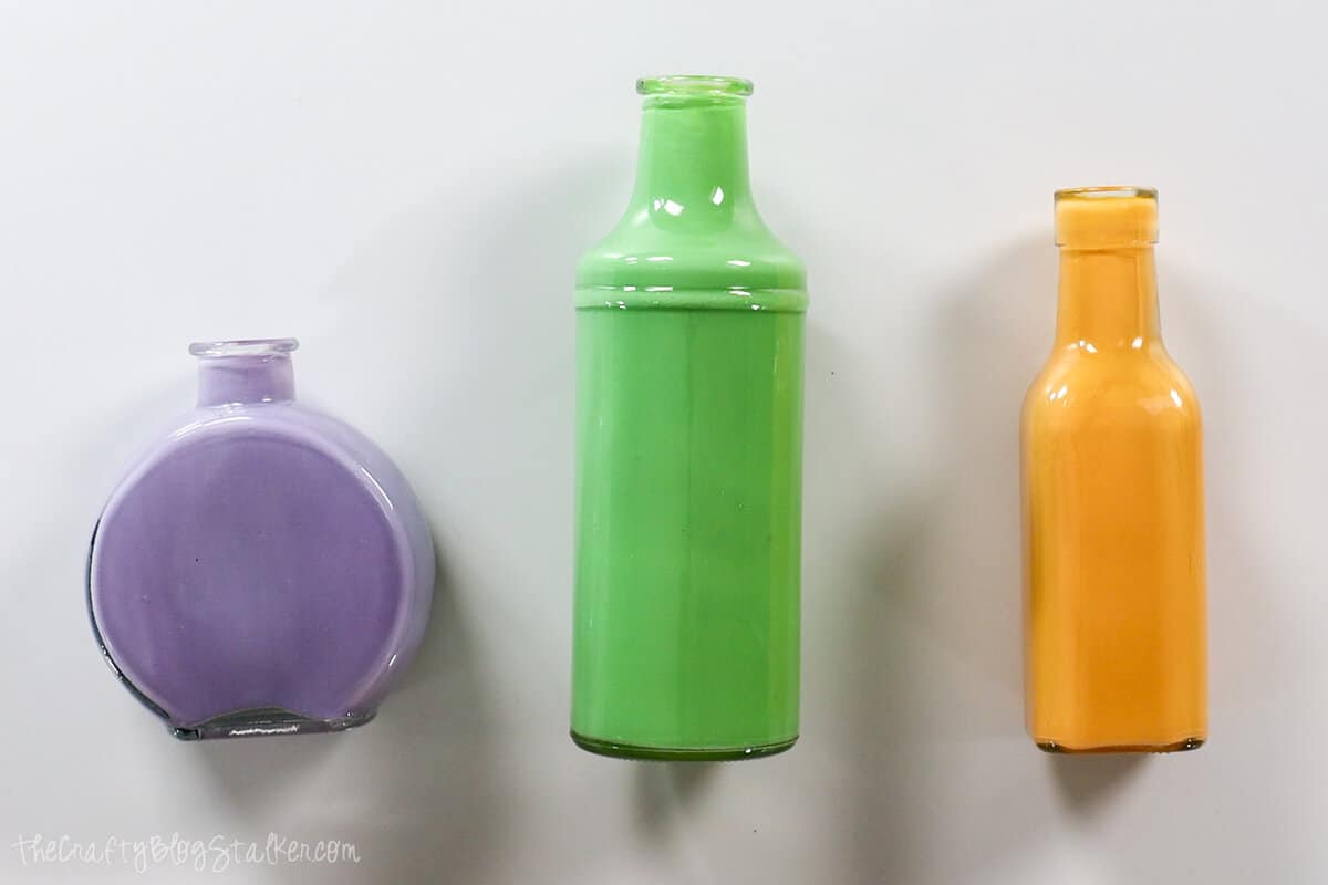 colored glass bottles