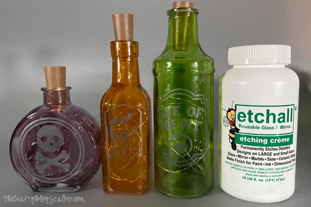 light up potion bottles with etchall 
