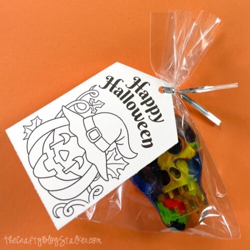 non-candy treat - halloween shaped crayons
