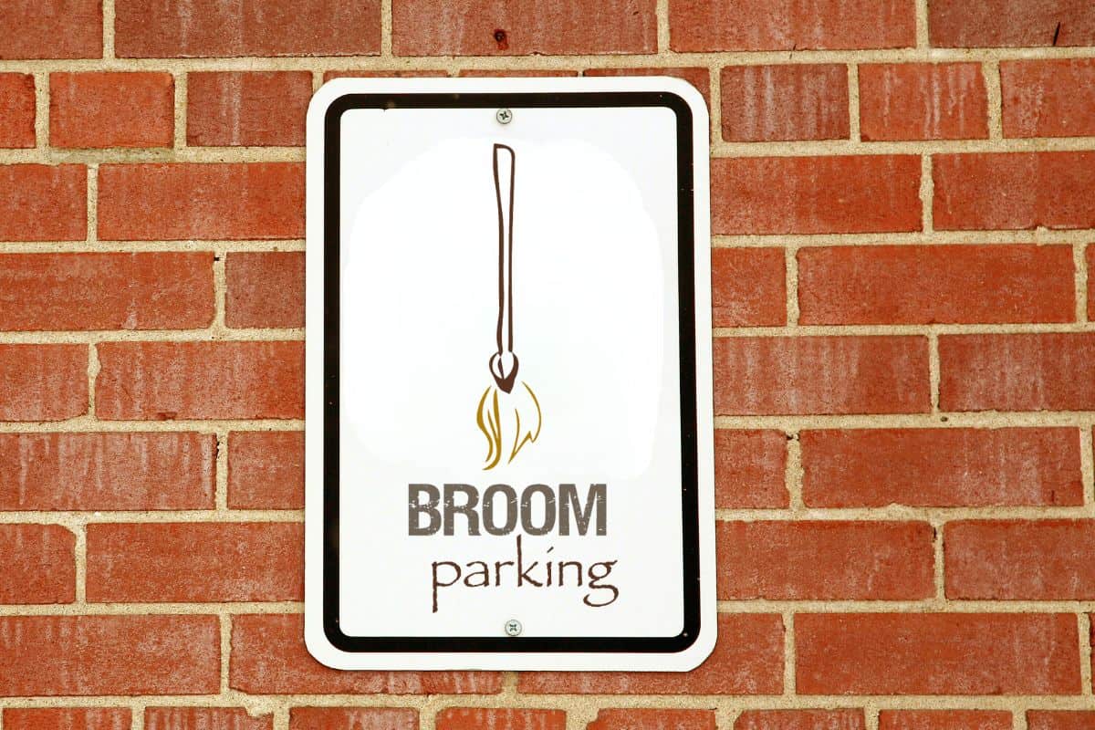 Broom Parking sign.