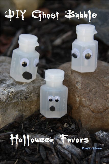 DIY Halloween Trick or Treat ghost bubble favors
