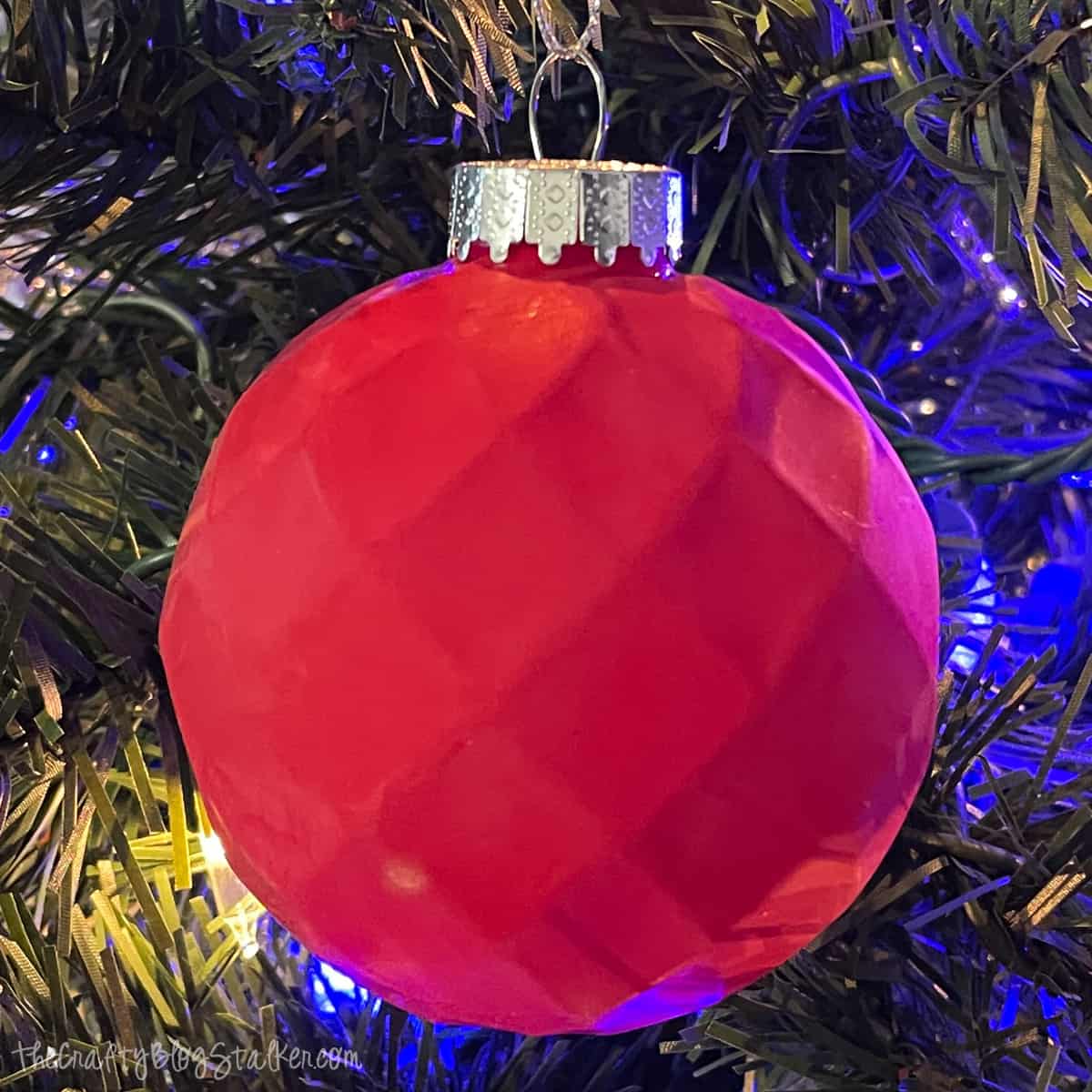 red balloon textured christmas ornaments
