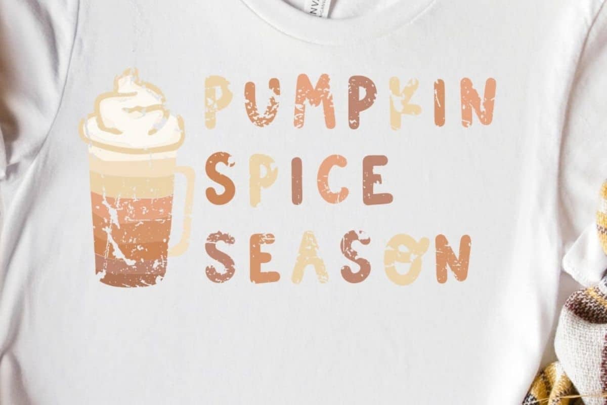 Hoodie design that reads 'Pumpkin Spice Season'.