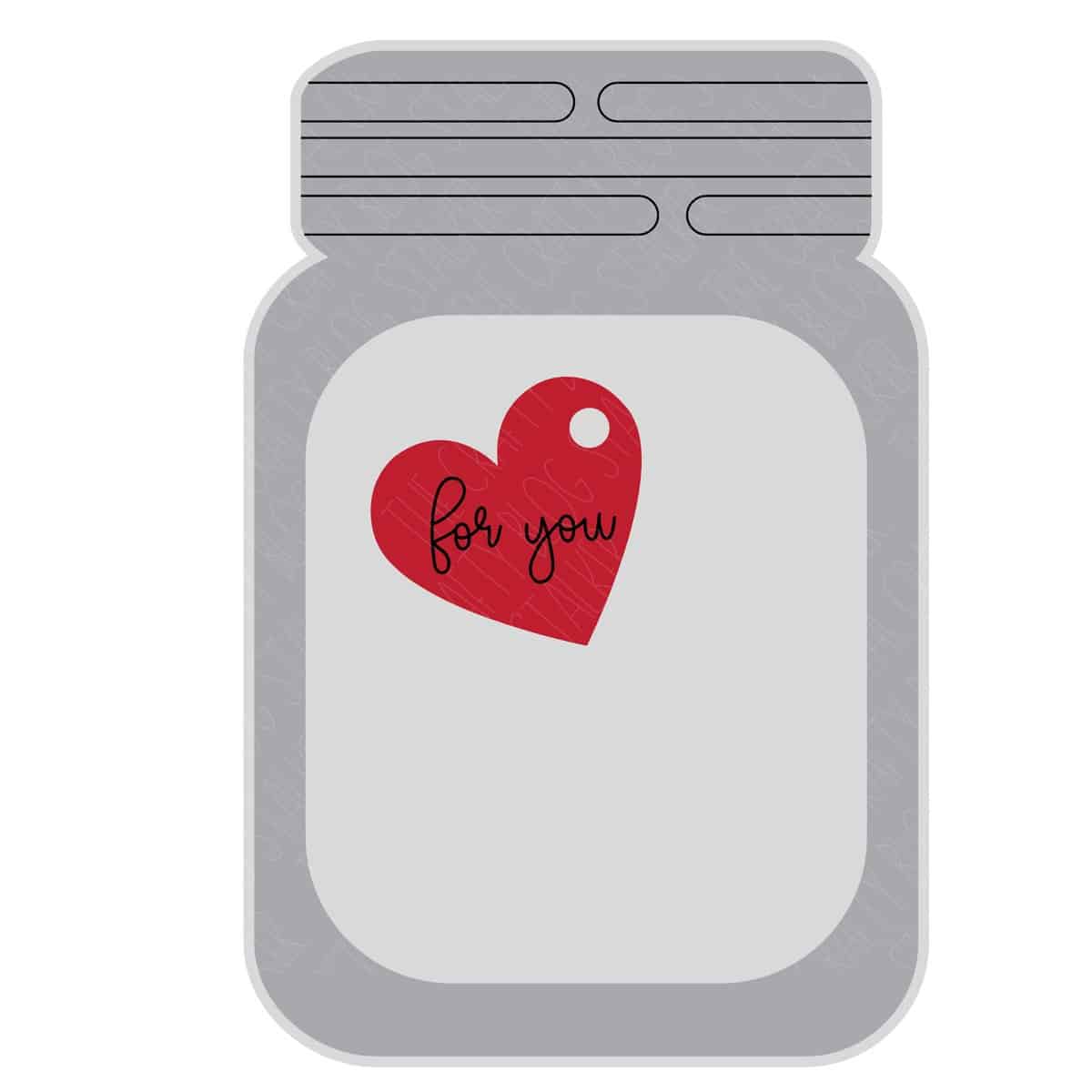 Layered SVG Cut File: Mason Jar paper craft.