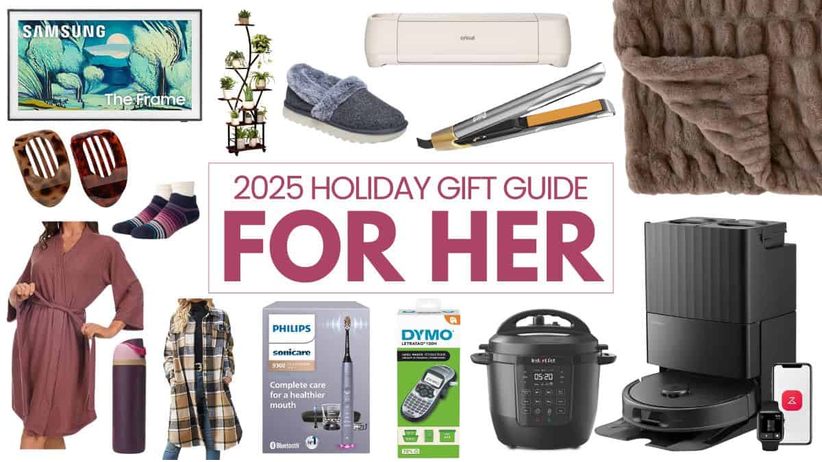 A collage of gift ideas labeled 