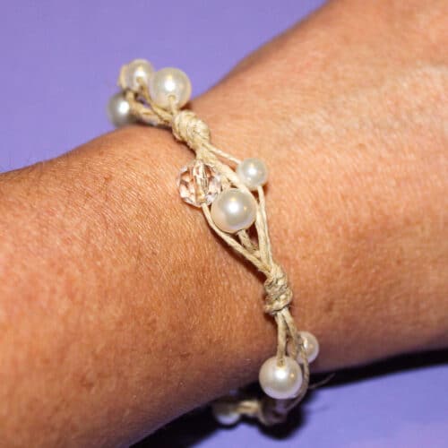Twine and Pearl Bracelet.