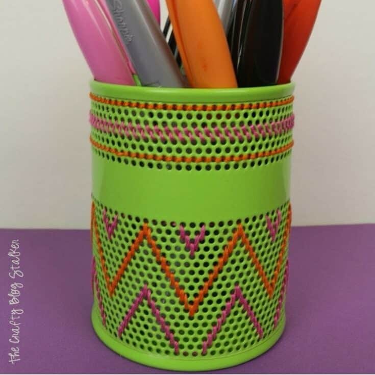 Stitched Pencil Holder.