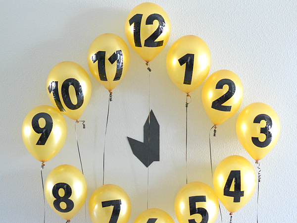 New Years Eve Balloon Clock