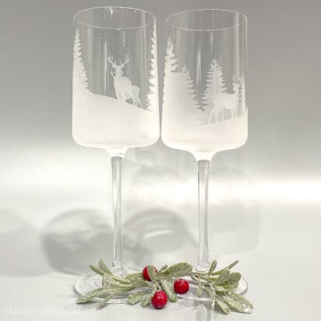 winter scene wine glasses 5