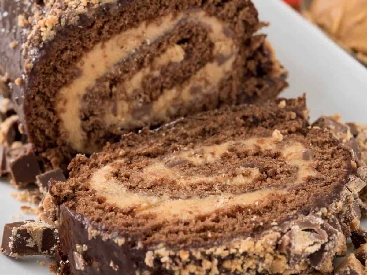 Peanut Butter Cup Cake Roll 