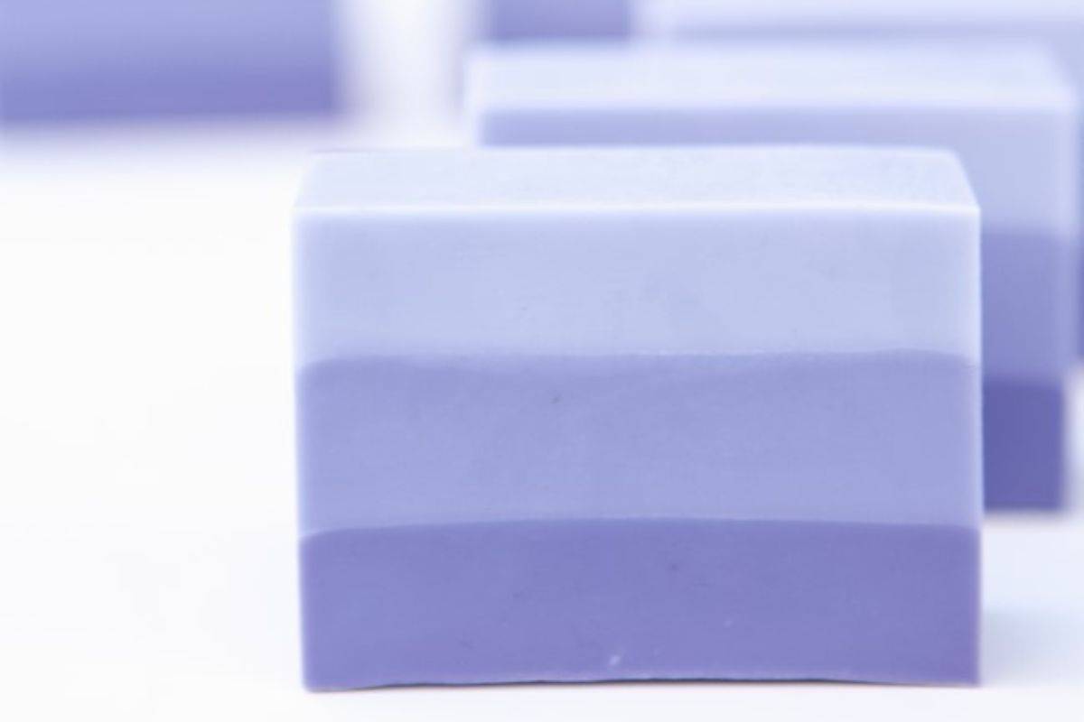 Lavender ombre soap bars.