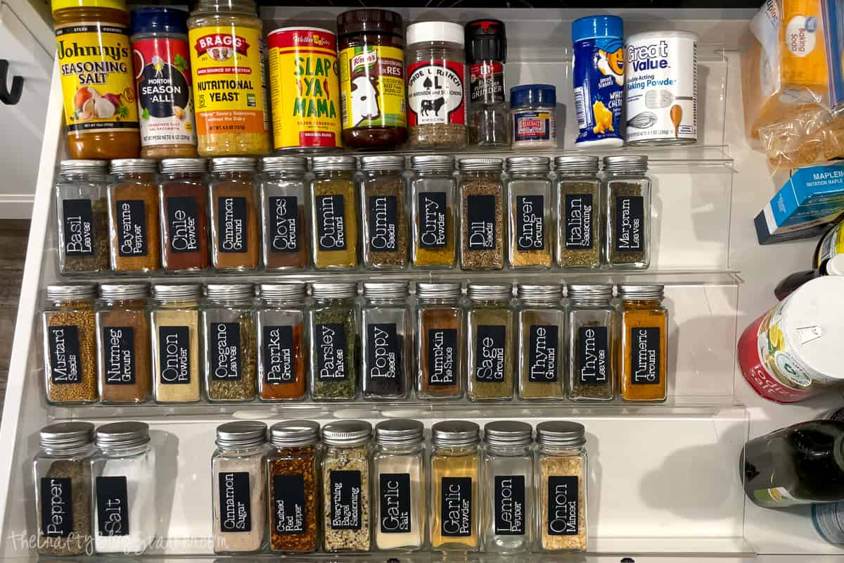 Spice organization in my kitchen drawer.
