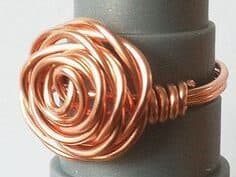 Wire Wrapped Rose Ring.