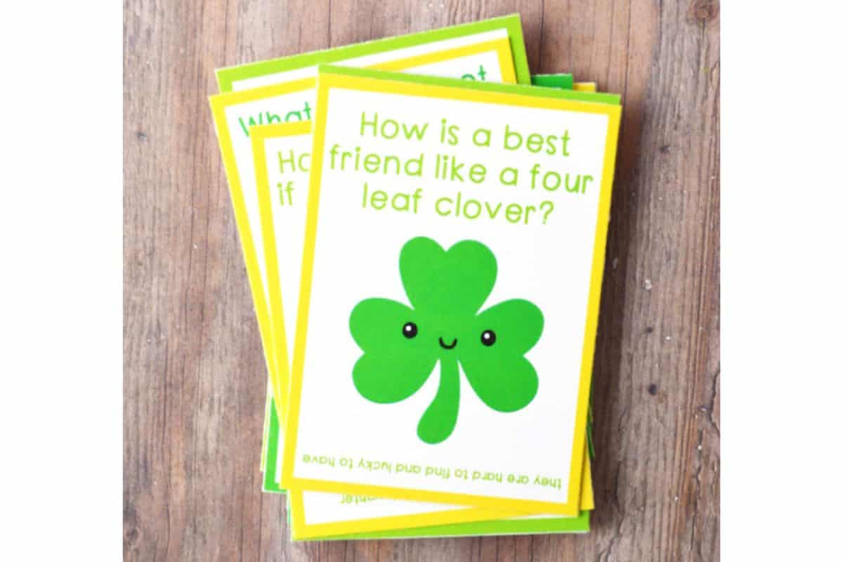 St. Patrick's Day Lunch Box Notes printable.
