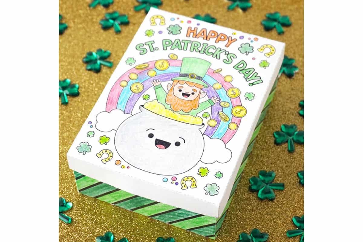 St. Patricks Day Gift Box printable.
