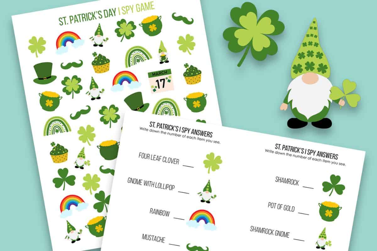 St. Patrick's Day I Spy Printable.