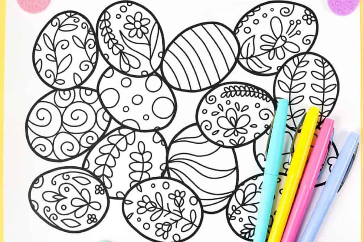 Easter Coloring Page.