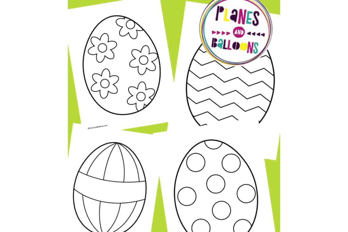 Easter egg coloring pages.