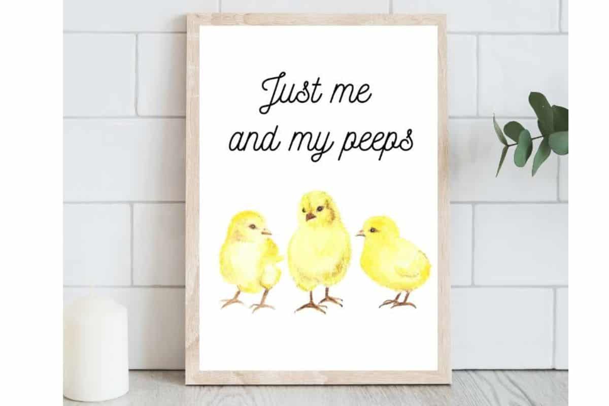 Just me and My Peeps Easter Printable.