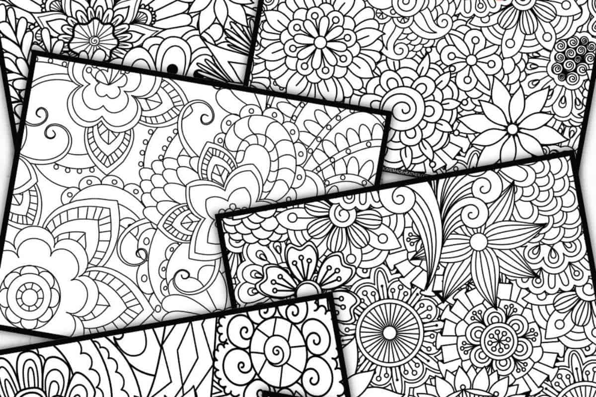 Adult Flower Coloring Pages.