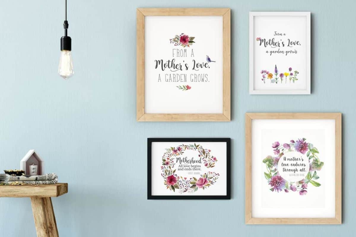 Mother’s Day Free Printables for DIY Art and Cards.