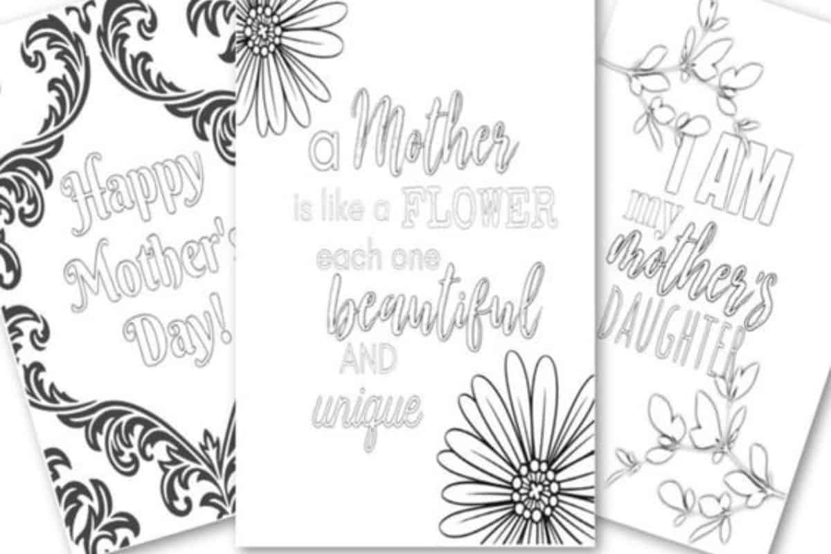 Printable Coloring Pages for Mom.