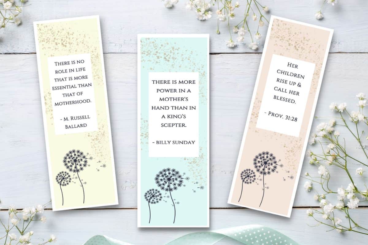 Mother's Day Bookmarks.