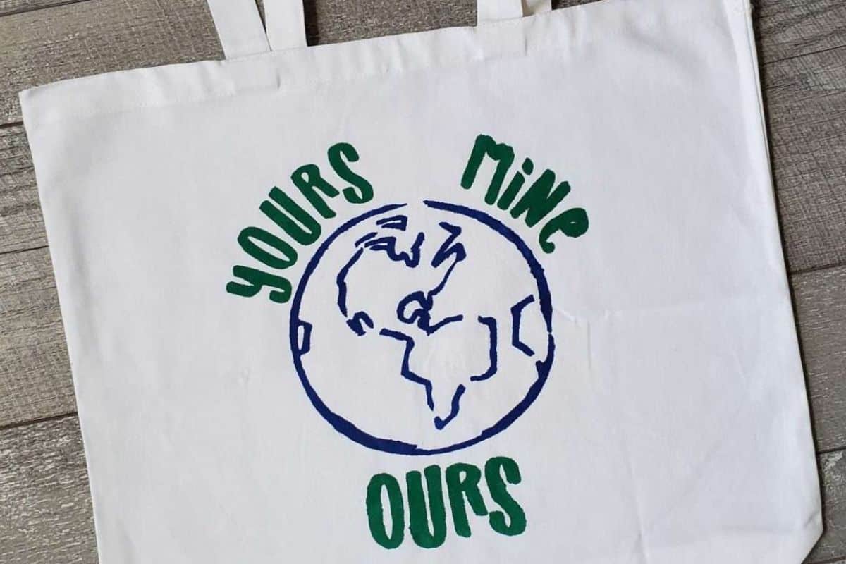 Yours mine ours tote bag.