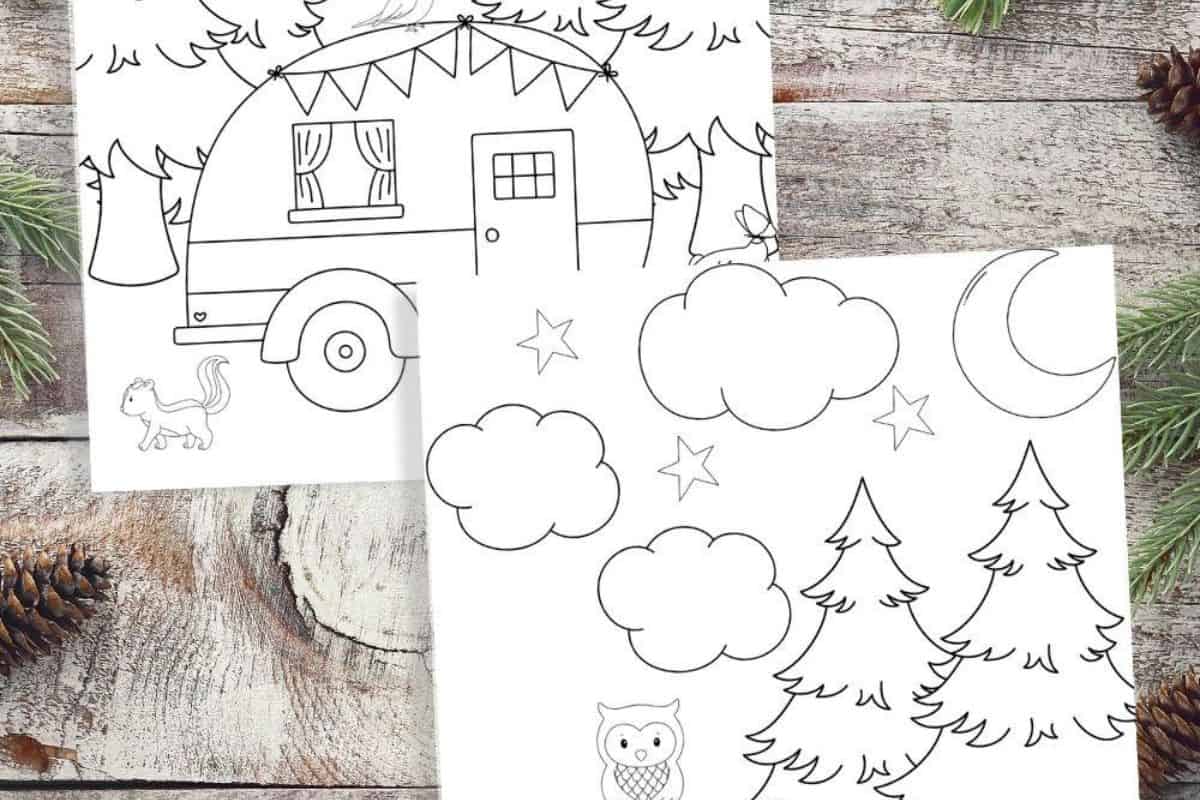 Camping Coloring Pages Free Printable.