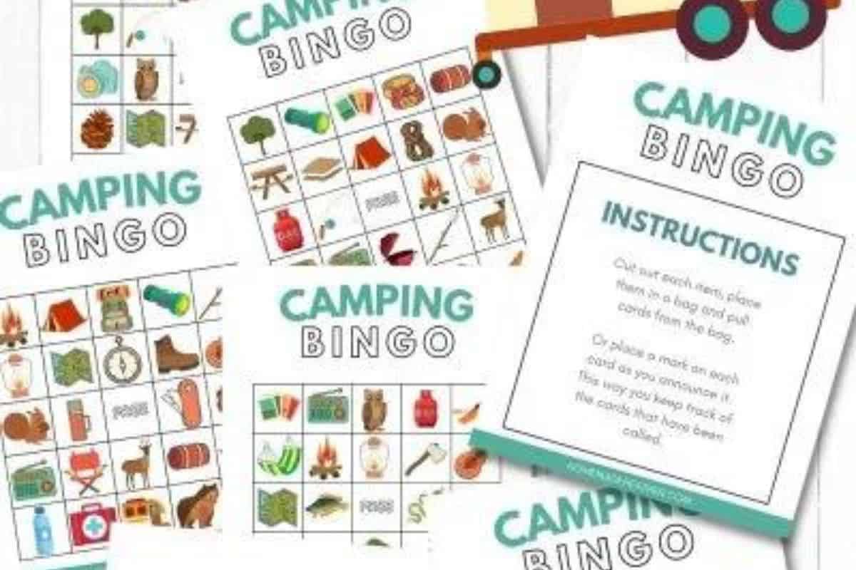 Free Camping Bingo Printables.