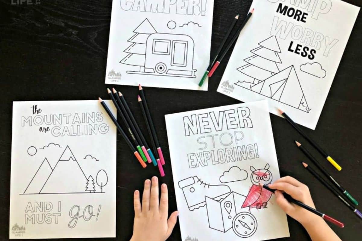 Free Printable Camping Coloring Pages.