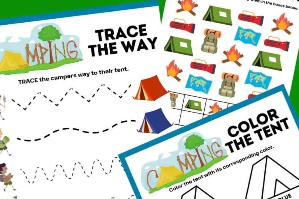 Printable Camping Activities For Kids.