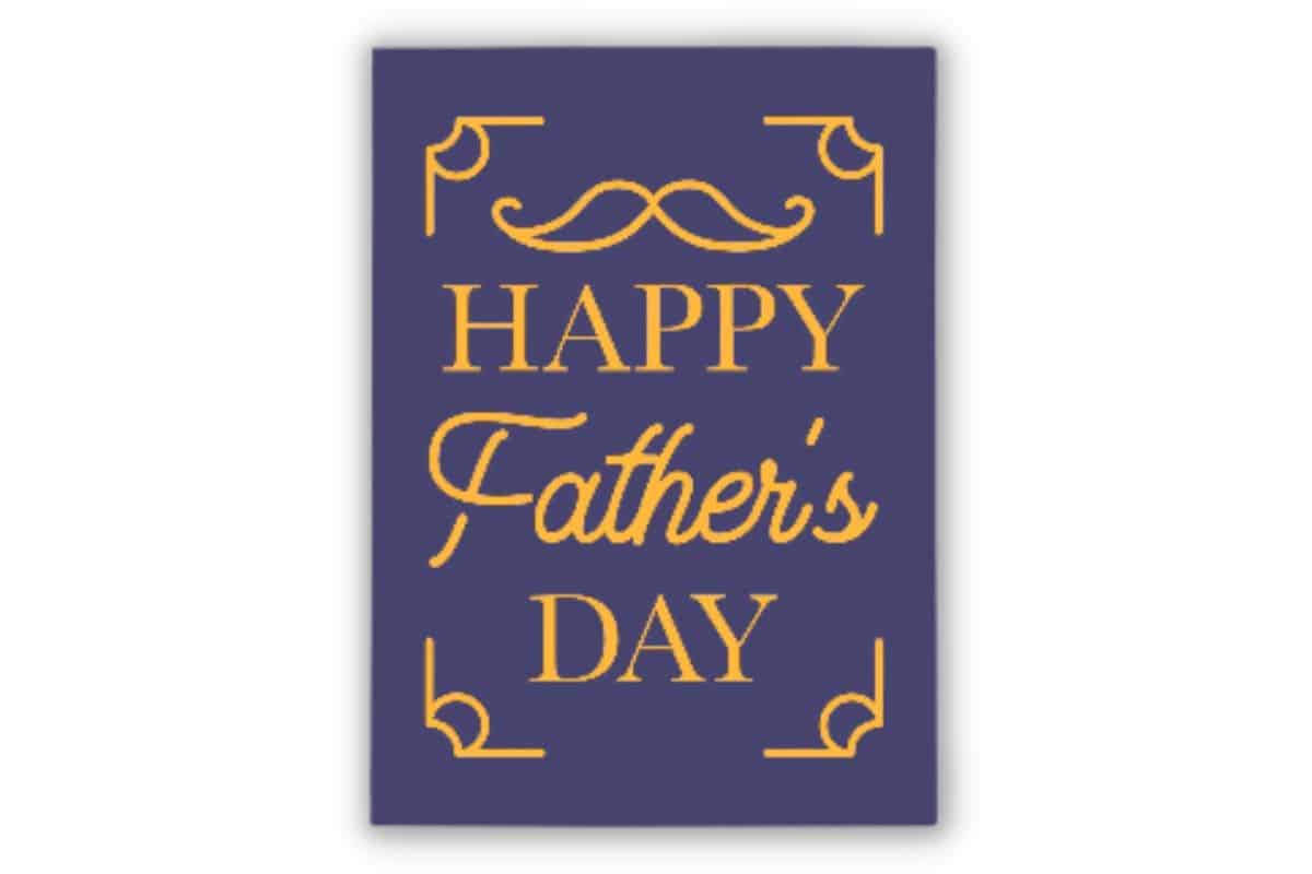 Happy father's day card made with Cricut.