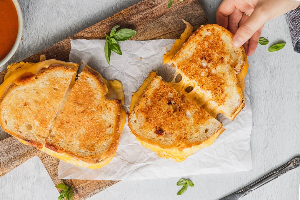 4 Cheese Garlic Grilled Cheese.