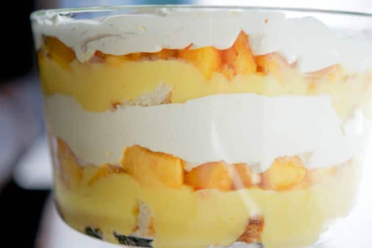 Peaches & Cream Trifle.