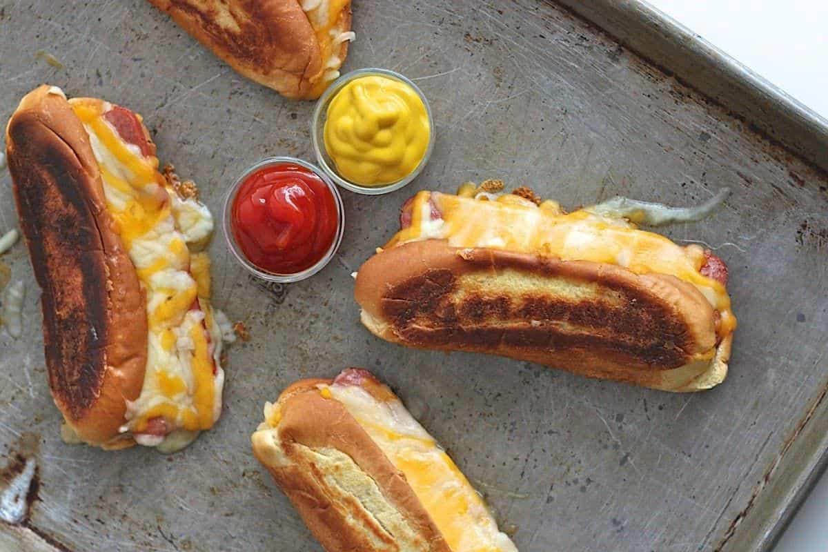 Grilled Cheese Hot Dogs.