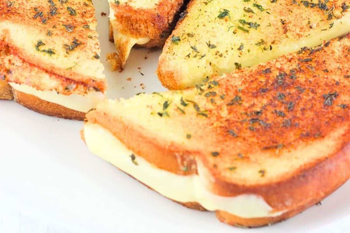 Garlic Bread Grilled Cheese.